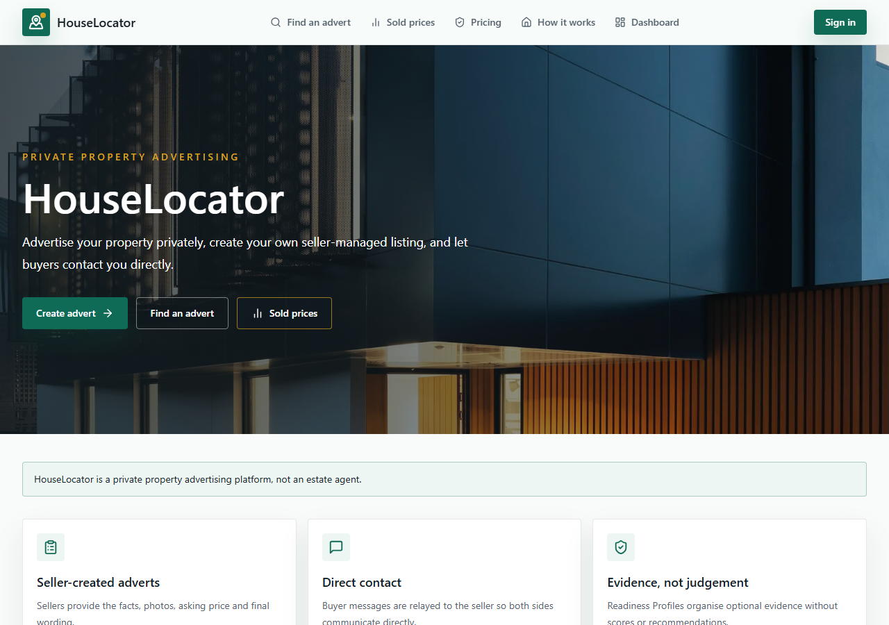 HouseLocator homepage