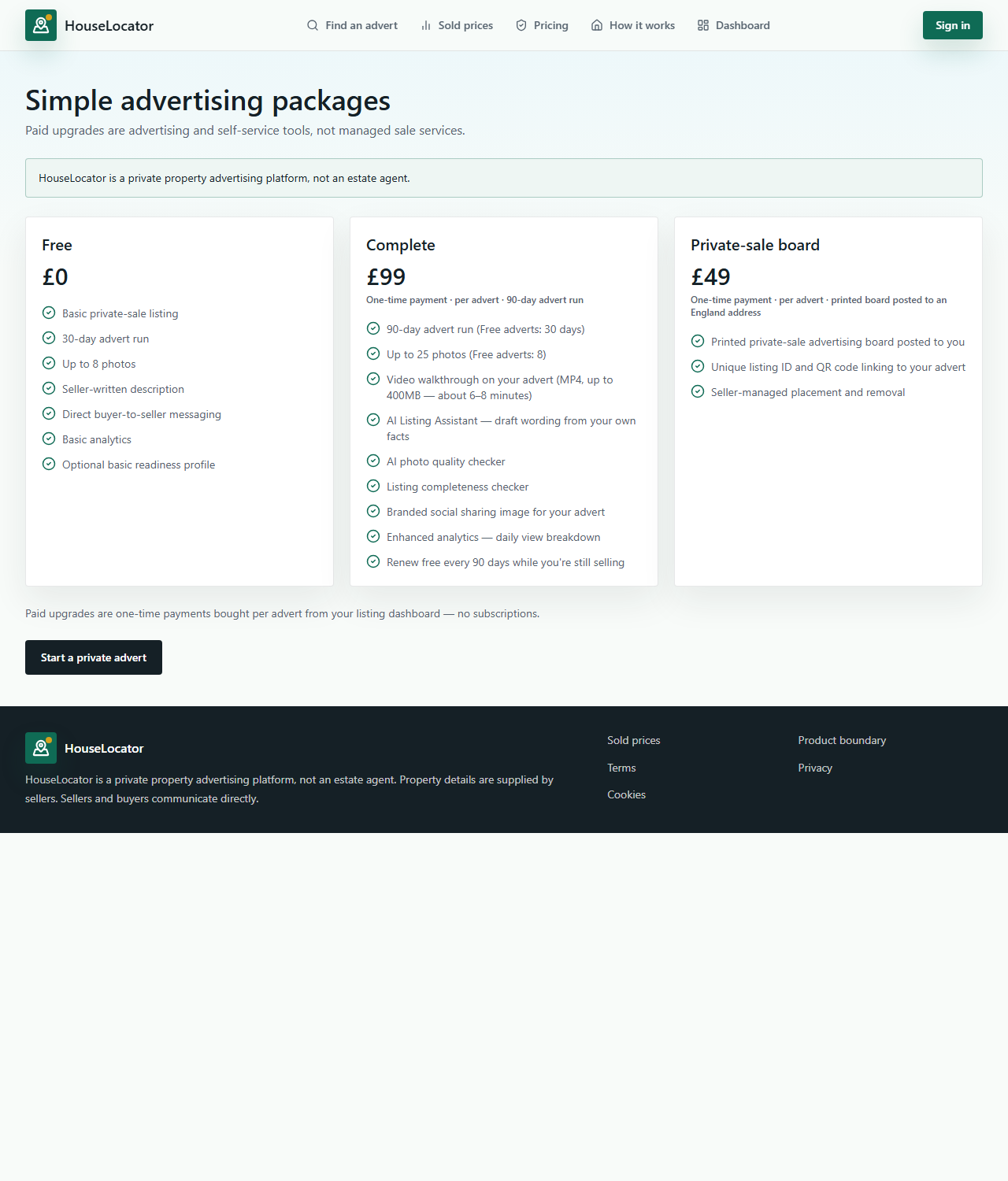 Pricing tiers